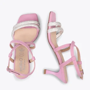 Sandalias De Tacón<miMaO Shiny - Sandalias De Tiras Brillantes Rosa