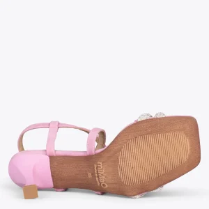 Sandalias De Tacón<miMaO Shiny - Sandalias De Tiras Brillantes Rosa
