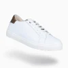 Deportivas<miMaO Sneaker - Zapatillas Casual De Mujer Blanco Bronce
