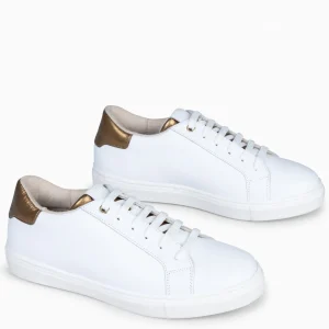 Deportivas<miMaO Sneaker - Zapatillas Casual De Mujer Blanco Bronce