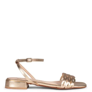 Sandalias De Tacón<miMaO Sofia - Sandalias Planas Doradas
