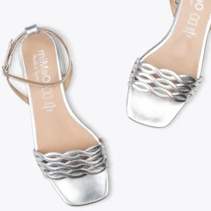 Sandalias De Tacón<miMaO Sofia - Sandalias Planas Plateada