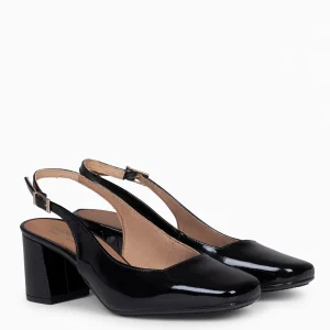 Zapatos De Fiesta<miMaO Sophia - Zapato Tacón Ancho Destalonado Negro