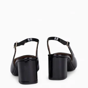 Zapatos De Fiesta<miMaO Sophia - Zapato Tacón Ancho Destalonado Negro