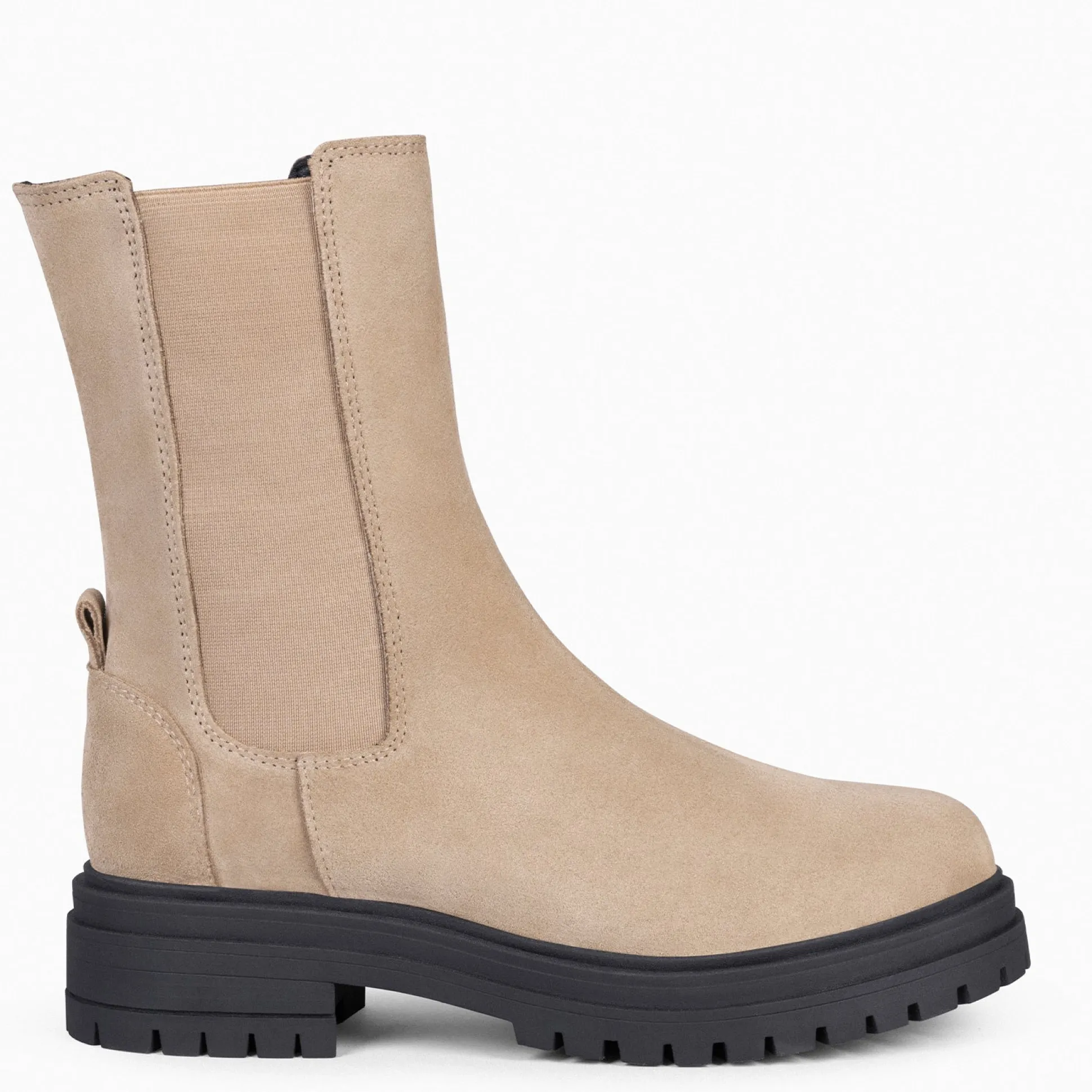 stamford__botines_chelsea_0.webp Botines De Mujer<miMaO Stamford - Botines Chelsea Beige Con Plataforma Track