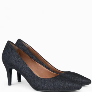 Zapatos De Fiesta<miMaO Stiletto Bright - Zapatos De Tacón De Aguja Con Textura De Grano Brillante Negro