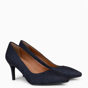 Zapatos De Fiesta<miMaO Stiletto Bright - Zapatos De Tacón De Aguja Con Textura De Grano Brillante Marino