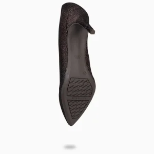 Zapatos De Fiesta<miMaO Stiletto Bright - Zapatos De Tacón De Aguja Con Textura De Grano Brillante Marron