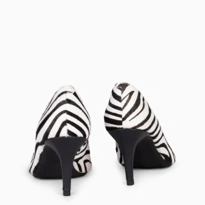 Zapatos De Fiesta<miMaO Stiletto Wild - Zapatos De Tacón De Aguja Con Animal Print Cebra Blanco