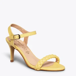 Sandalias De Tacón<miMaO Sunset Sandalias Amarillas De Tacón De Aguja Elegantes