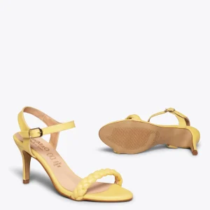 Sandalias De Tacón<miMaO Sunset Sandalias Amarillas De Tacón De Aguja Elegantes