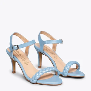 Sandalias De Tacón<miMaO Sunset Sandalias Azules De Tacón De Aguja Elegantes