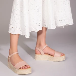 Esparto Y Alpargatas<miMaO Tarifa Sandalias Con Plataforma De Esparto Nude
