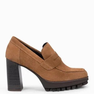 Mocasines Y Blucher<miMaO Trend – Mocasin Con Tacón Y Plataforma Camel