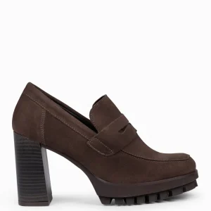 Mocasines Y Blucher<miMaO Trend – Mocasin Con Tacón Y Plataforma Marron