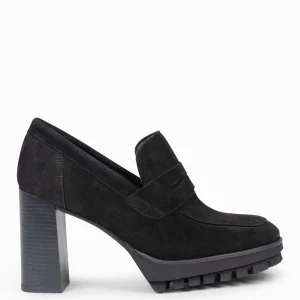 Mocasines Y Blucher<miMaO Trend – Mocasin Con Tacón Y Plataforma Negro