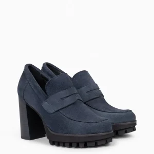 Mocasines Y Blucher<miMaO Trend – Mocasin Con Tacón Y Plataforma Azul
