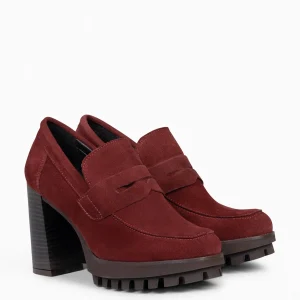 Mocasines Y Blucher<miMaO Trend – Mocasin Con Tacón Y Plataforma Burdeos