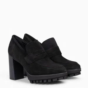 Mocasines Y Blucher<miMaO Trend – Mocasin Con Tacón Y Plataforma Negro
