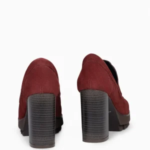 Mocasines Y Blucher<miMaO Trend – Mocasin Con Tacón Y Plataforma Burdeos