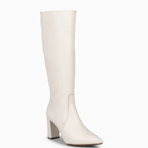Botas<miMaO Urban - Botas Altas De Tacón Con Cremallera En Napa Hueso