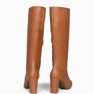 Botas<miMaO Urban - Botas Altas De Tacón Con Cremallera En Napa Camel