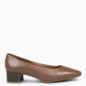 Urban Zapatos De Tacón<miMaO Urban Lady - Zapatos De Tacón Bajo De Napa Marron