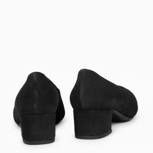 Urban Zapatos De Tacón<miMaO Urban Lady - Zapatos De Tacón Bajo De Serraje Negro