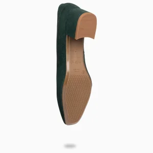 Urban Zapatos De Tacón<miMaO Urban Lady - Zapatos De Tacón Bajo De Serraje Verde Botella
