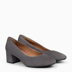 Urban Zapatos De Tacón<miMaO Urban Redondo - Zapatos De Tacón Bajo De Ante Gris