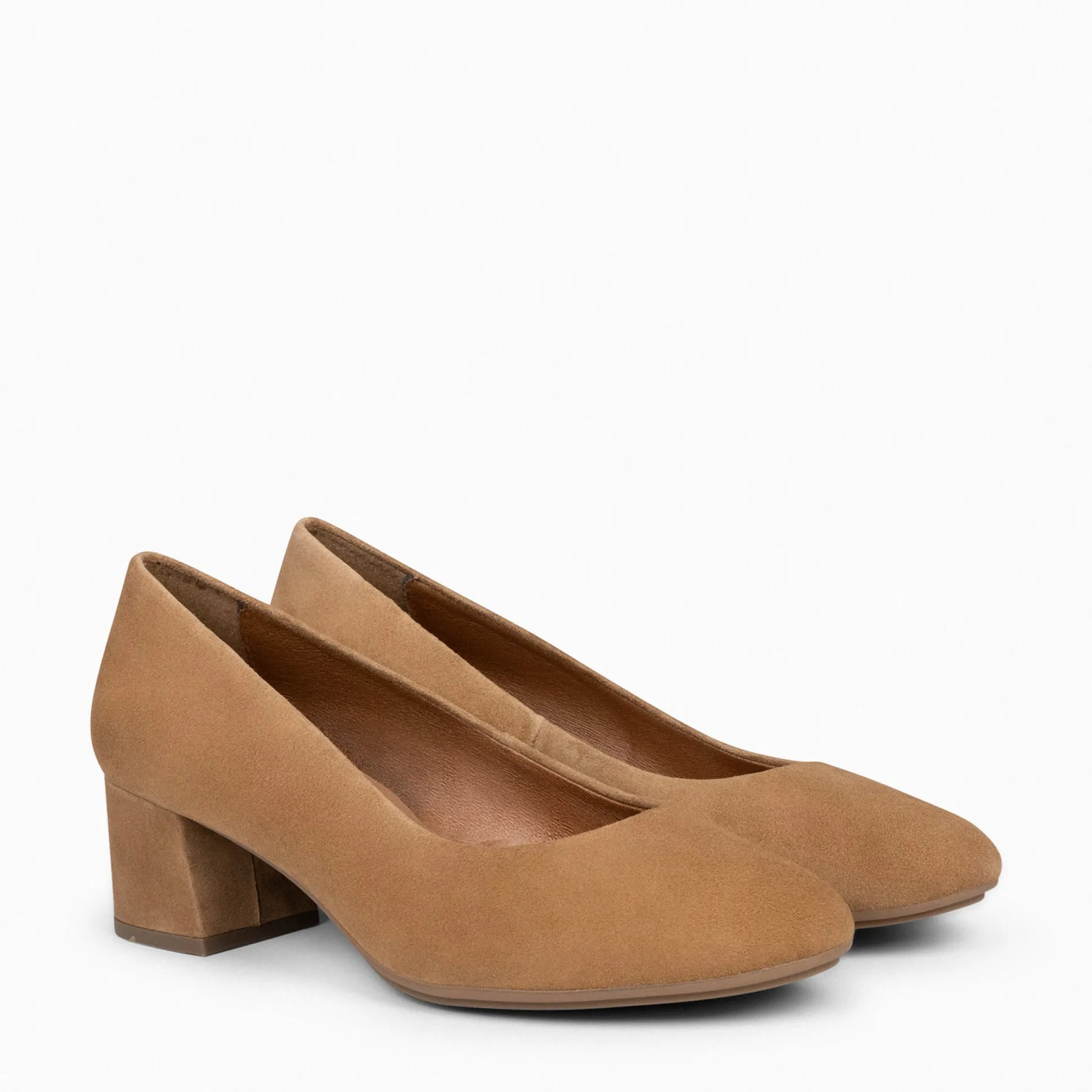 urban_redondo__zapatos_de_1.webp Urban Zapatos De Tacón<miMaO Urban Redondo - Zapatos De Tacón Bajo De Ante Camel