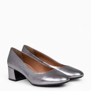 Zapatos De Fiesta<miMaO Urban Redondo Splash - Zapatos De Tacón Bajo Plata