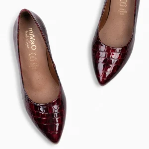 Zapatos De Fiesta<miMaO Urban S Coco – Zapatos De Tacón Con Textura De Cocodrilo Burdeos