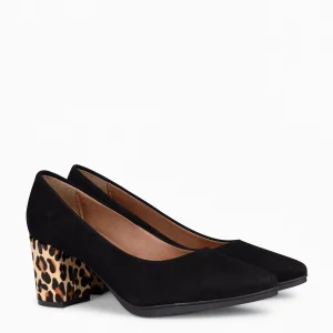 Zapatos De Fiesta<miMaO Urban S Wild - Zapatos Negros De Tacón Animal Print Leopardo