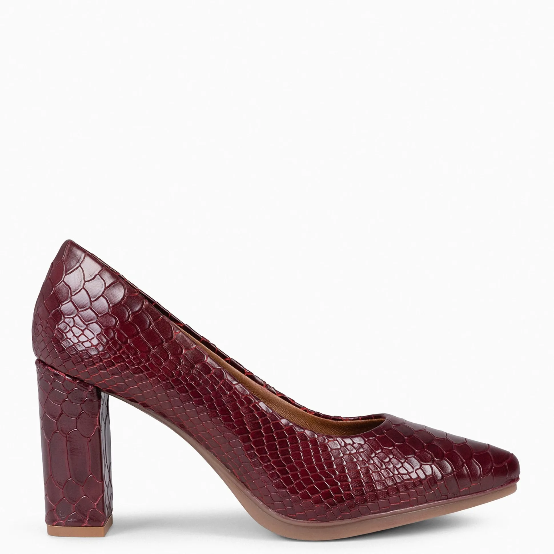urban_sauvage__zapatos_de_0.webp Zapatos De Fiesta<miMaO Urban Sauvage - Zapatos De Salon Con Textura De Serpiente Burdeos