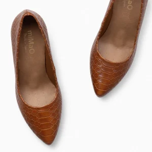 Zapatos De Fiesta<miMaO Urban Sauvage - Zapatos De Salon Con Textura De Serpiente Camel