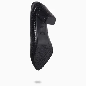 Zapatos De Fiesta<miMaO Urban Sauvage - Zapatos De Salon Con Textura De Serpiente Negro