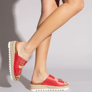 Esparto Y Alpargatas<miMaO Yute Sandalias De Plataforma De Esparto Rojas Bio
