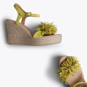 Esparto Y Alpargatas<miMaO Zahara Cuna De Esparto Con Plataforma Y Flecos Amarillo