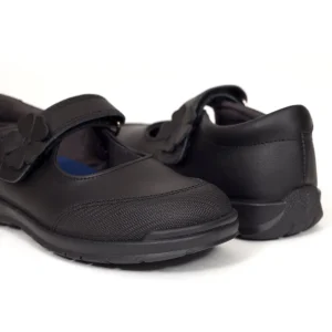 Zapato<miMaO Zapatos Colegiales Nina "Merceditas" Con Flor En Piel Negro
