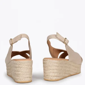 Esparto Y Alpargatas<miMaO Zenia Cuna De Esparto Artesanal Con Tiras Cruzadas Beige