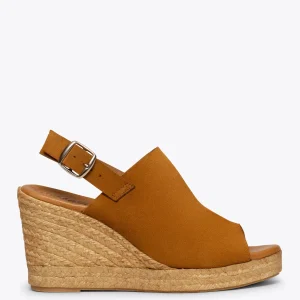 Esparto Y Alpargatas<miMaO Zenia Zueco Con Cuna Alta De Esparto Camel