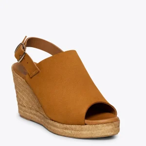 Esparto Y Alpargatas<miMaO Zenia Zueco Con Cuna Alta De Esparto Camel