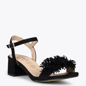 Sandalias De Tacón<miMaO Zinnia – Sandalias De Fiesta Con Adorno Floral Negro